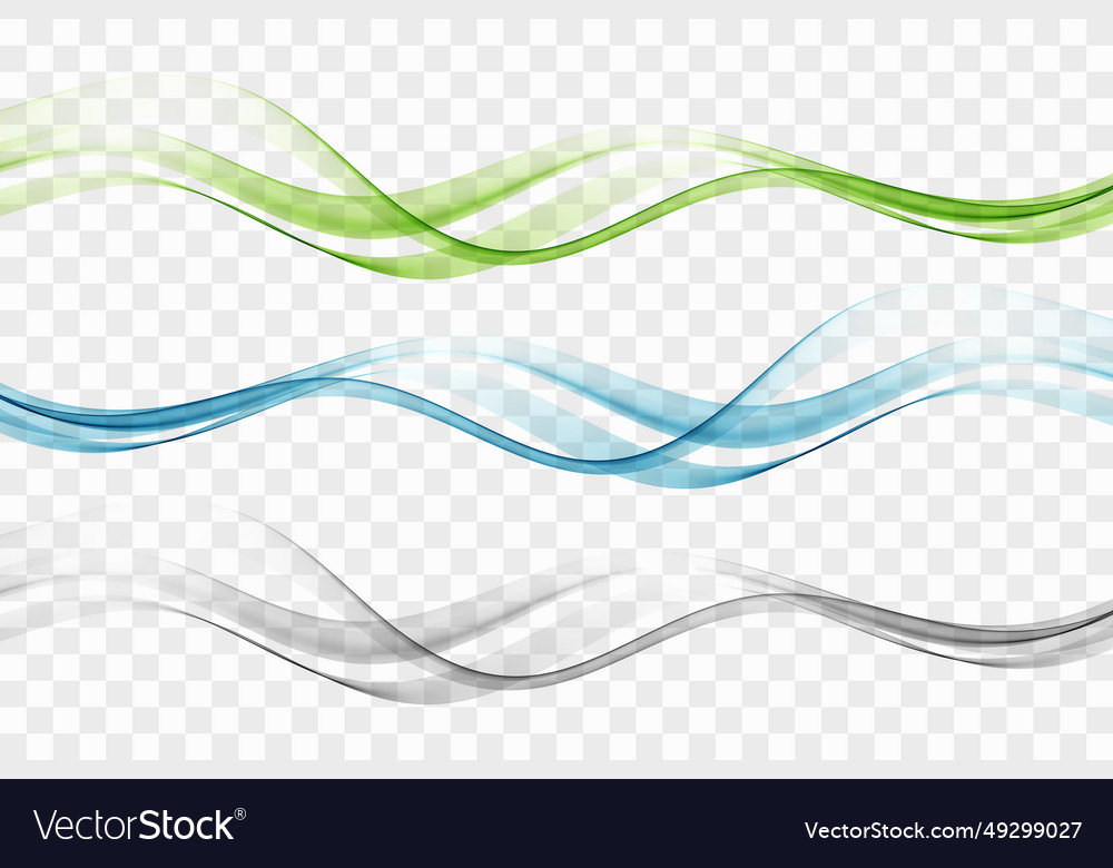 Wave abstract transparent design element Vector Image