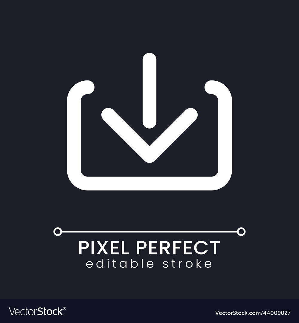 White Down Arrow UI Icon