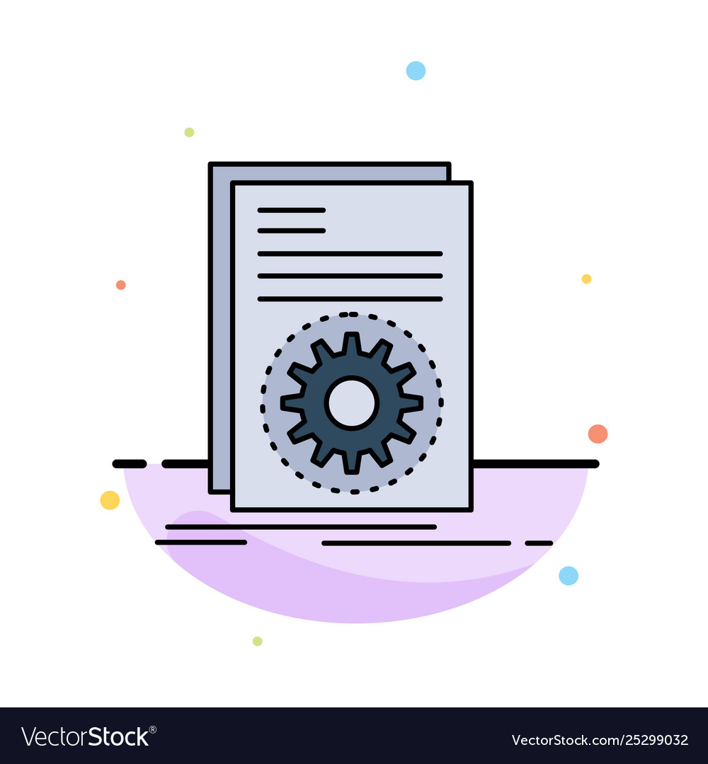 Code ausführbare Datei mit Skript flache Farbe vector image Code ausführbare Datei mit Skript flache Farbe