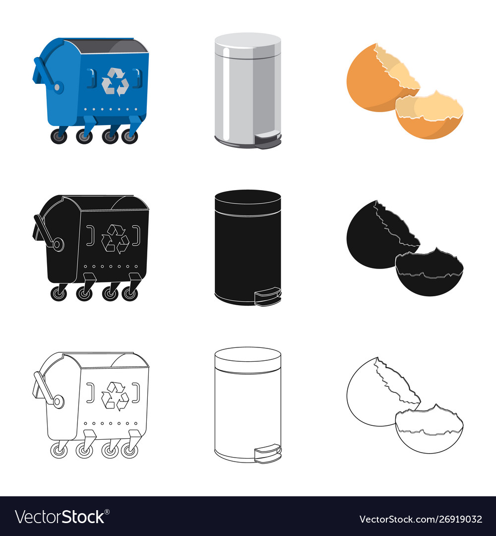 Design refuse and junk symbol set