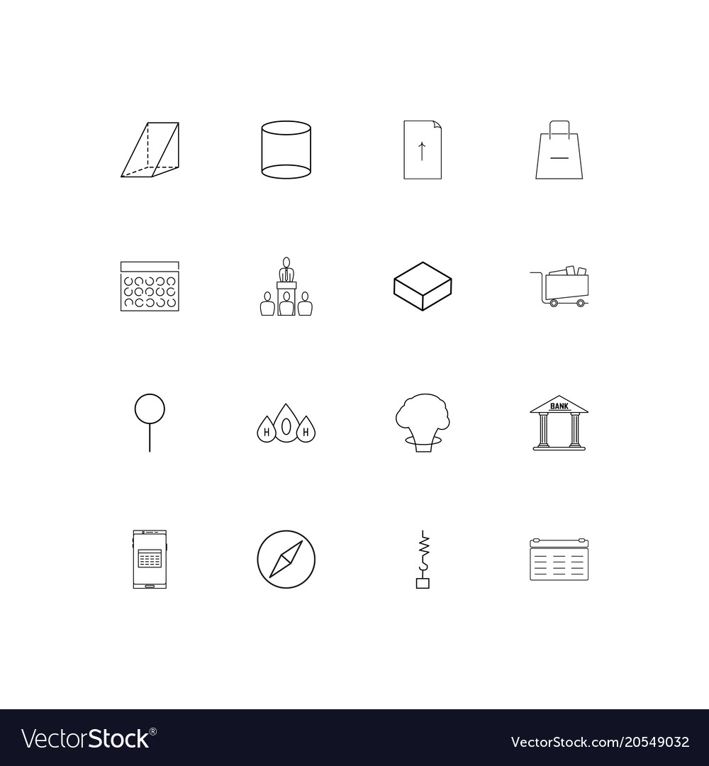 Education and science simple linear icons set