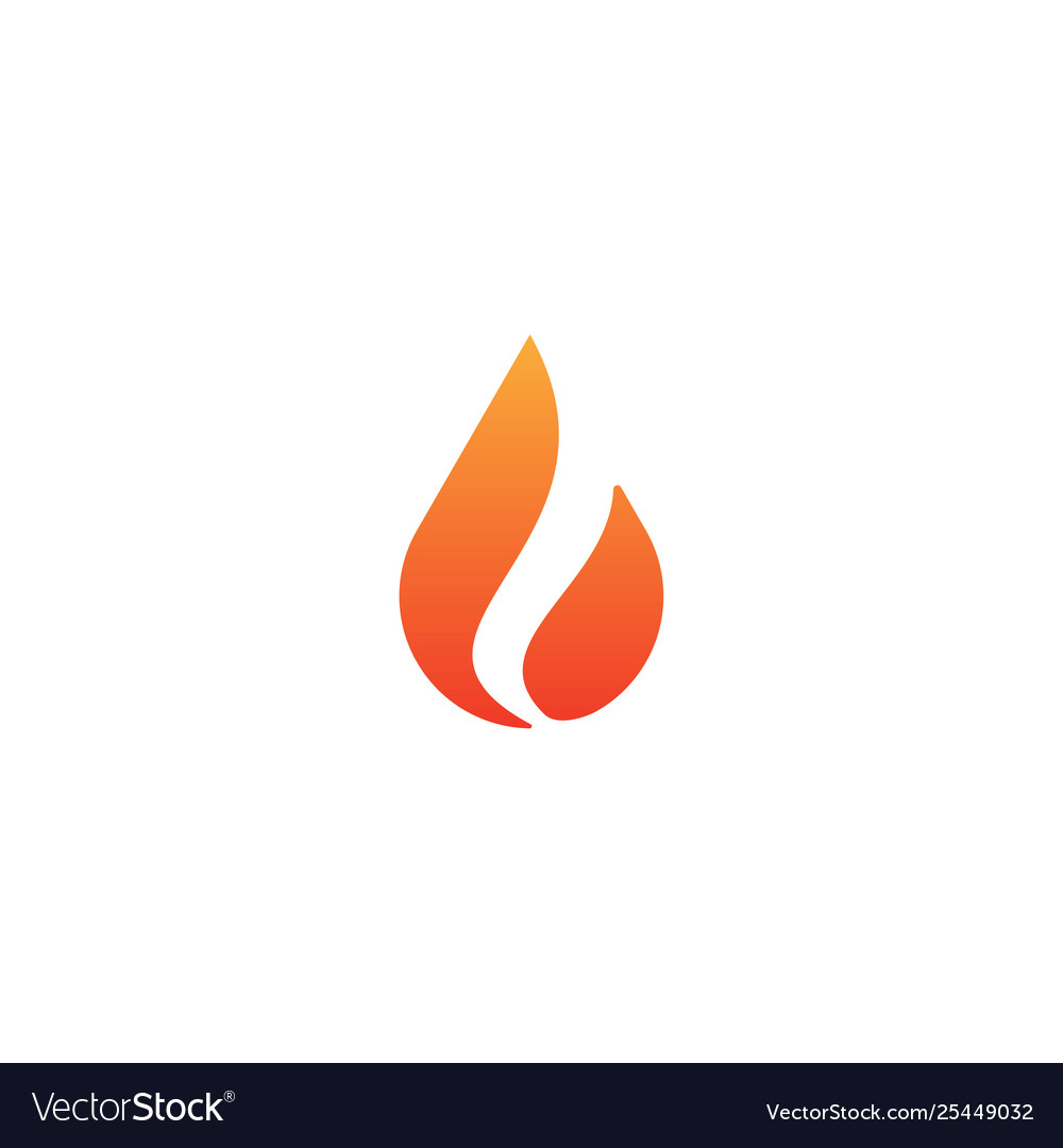 Fire flame icon element isolated Royalty Free Vector Image