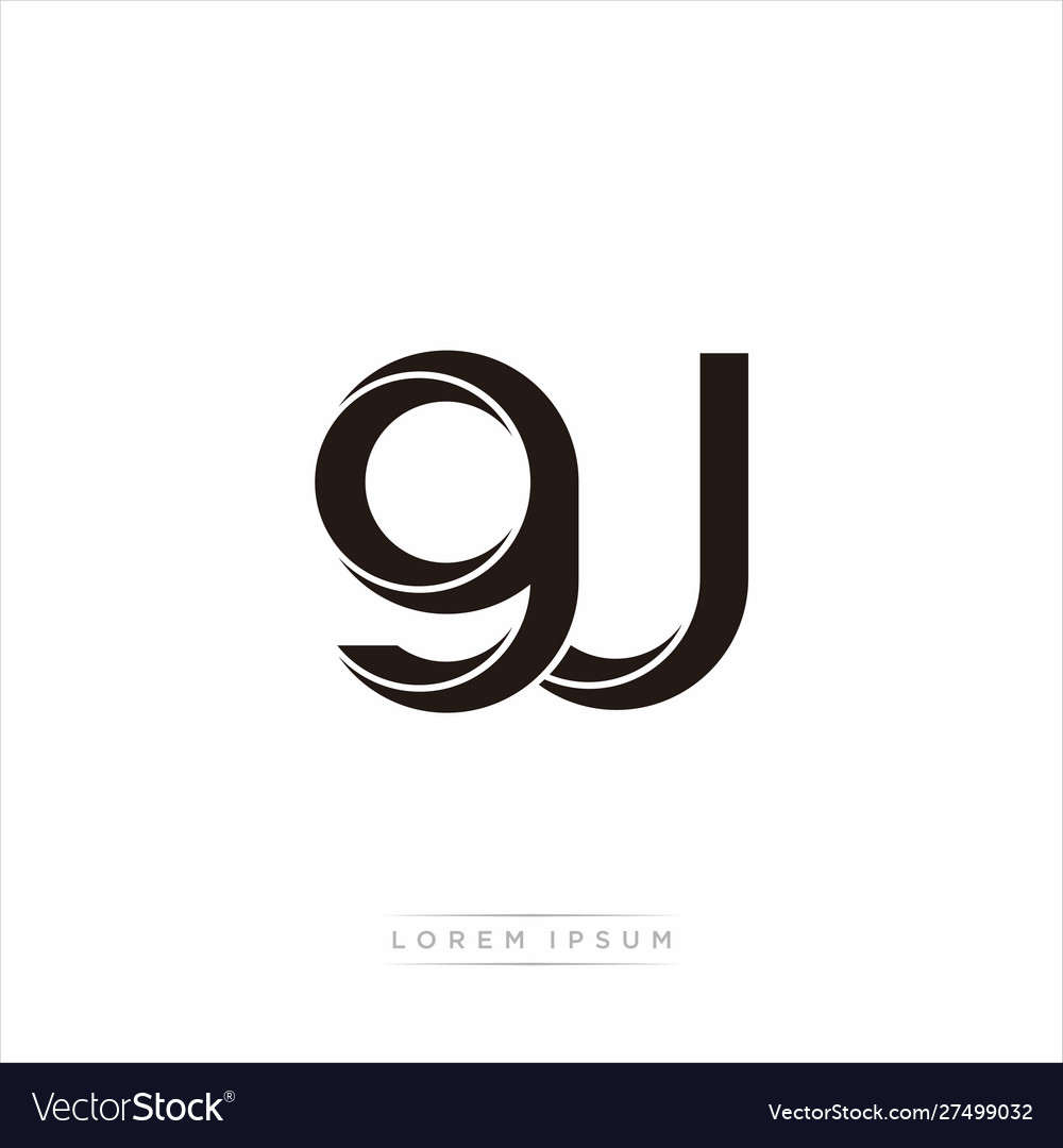 Gj initial letter split lowercase modern monogram Vector Image
