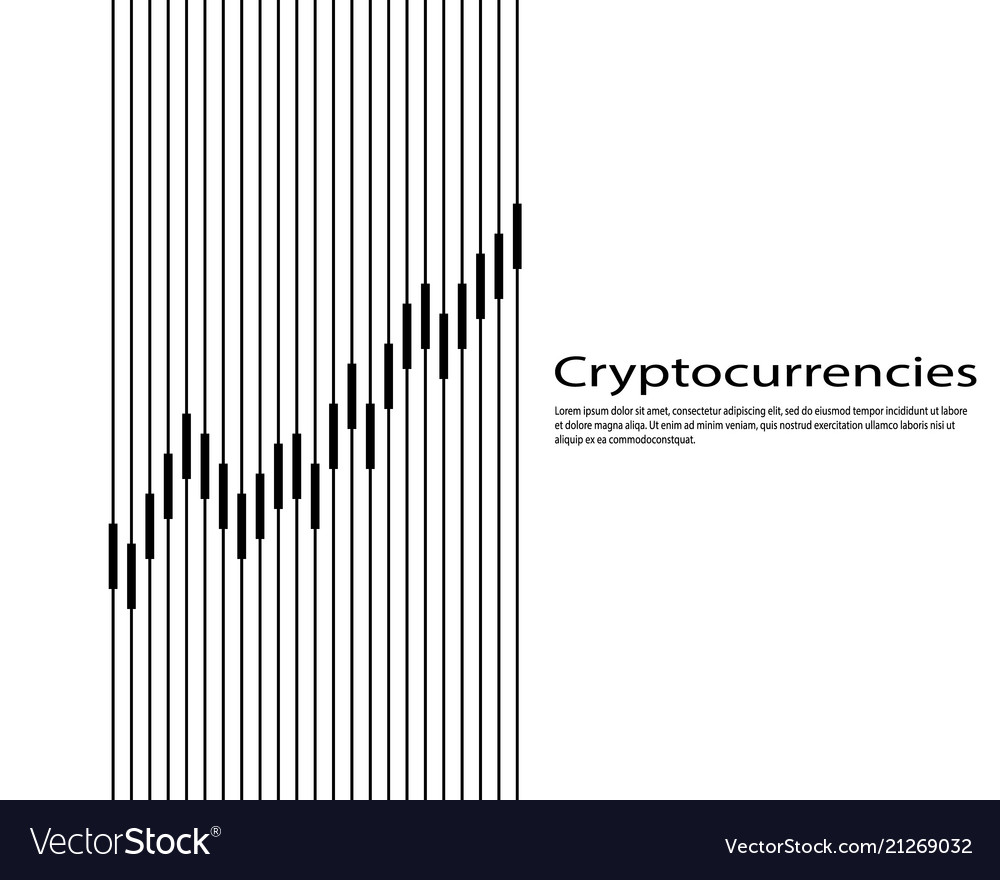 Graph of cryptocurrency graphics and analytics vector image Graph of cryptocurrency graphics and analytics