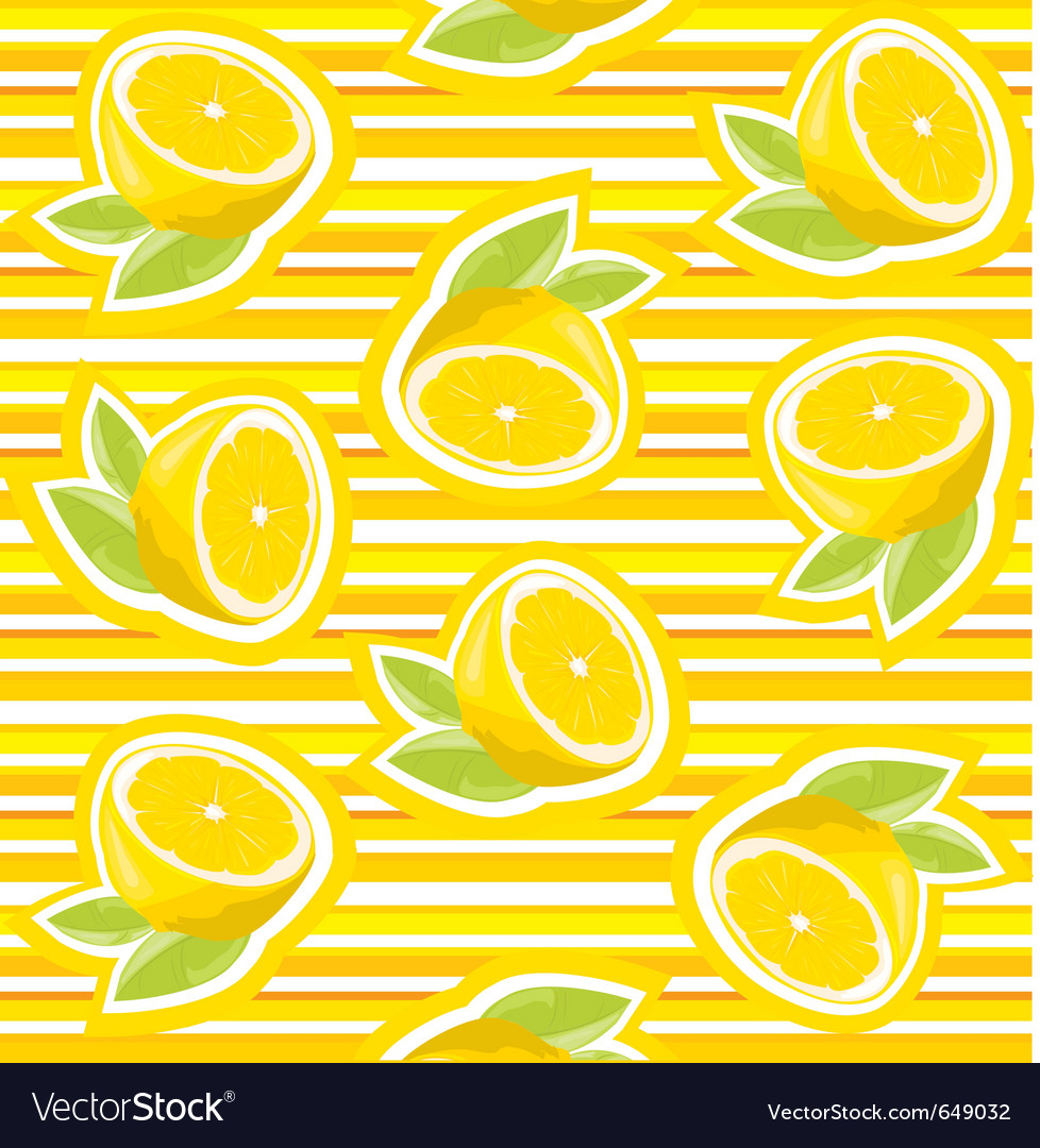 Lemon wallpaper Royalty Free Vector Image - VectorStock