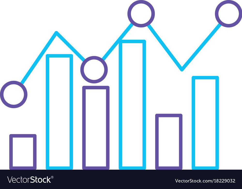 Line statistics bar diagram data graph