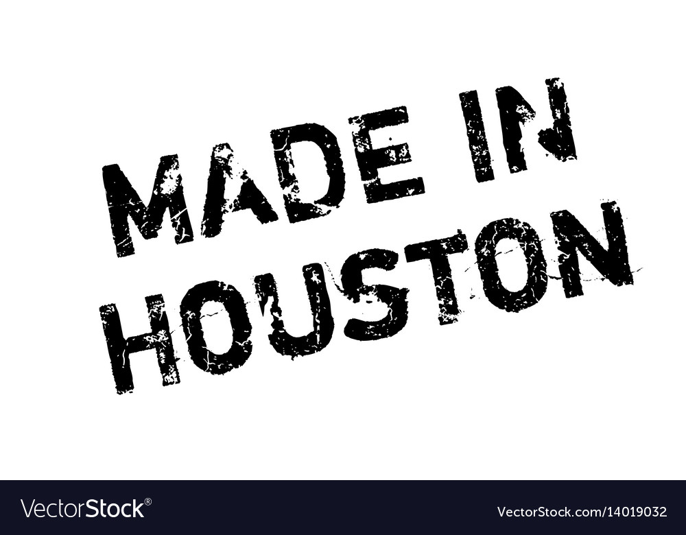Made in houston rubber stamp Royalty Free Vector Image