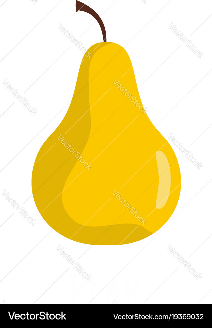Pear icon flat style Royalty Free Vector Image