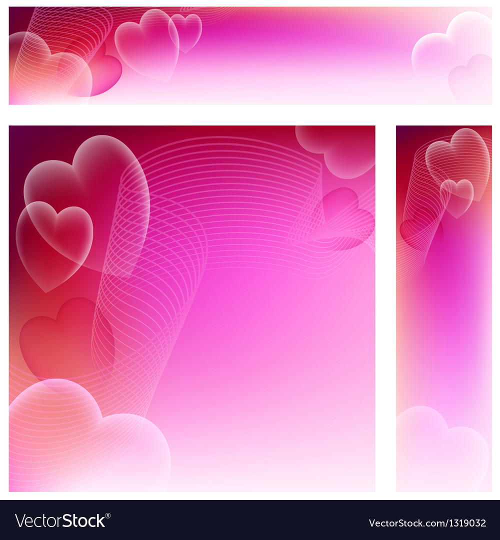 Romantic Hearts Banners