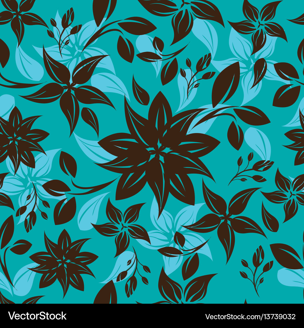 Seamless flowers pattern Royalty Free Vector Image