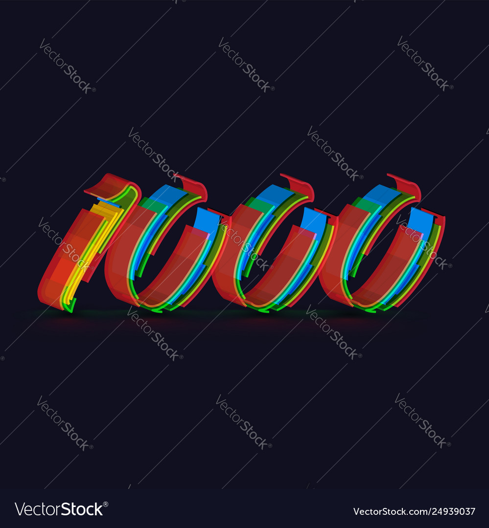 3d colorful character from a fontset vector image 3d colorful character from a fontset