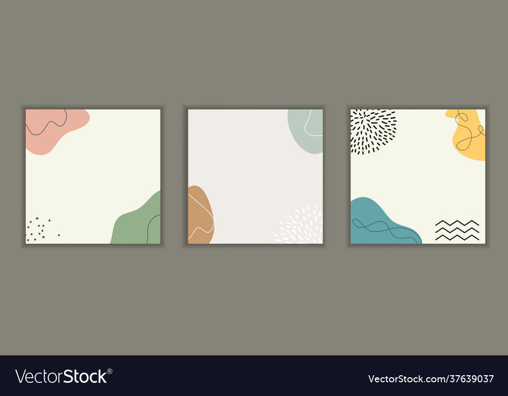 Abstract background set with minimal design vector image Abstract background set with minimal design