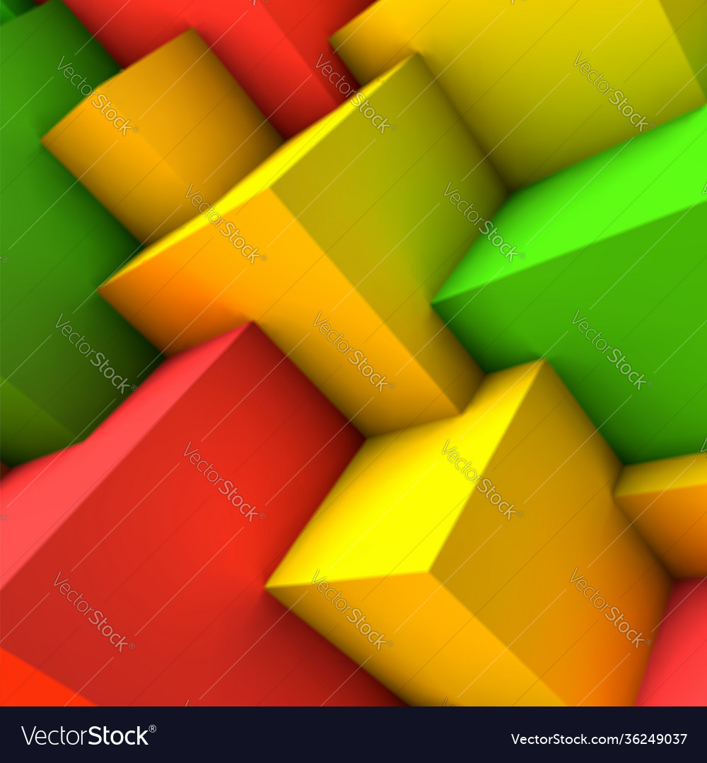 Abstract background with colorful cubes