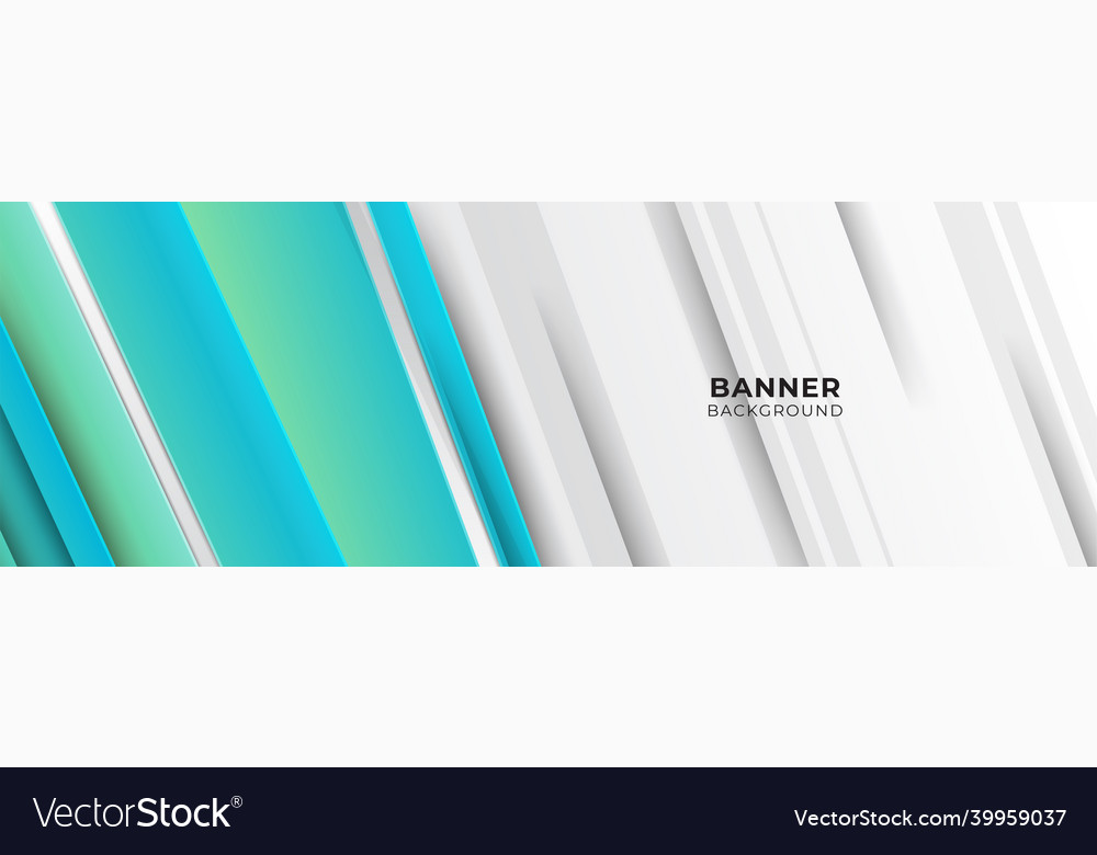 Abstract wide banner background with geometric Vector Image