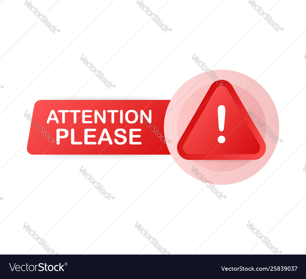 Attention please banner or landing page template