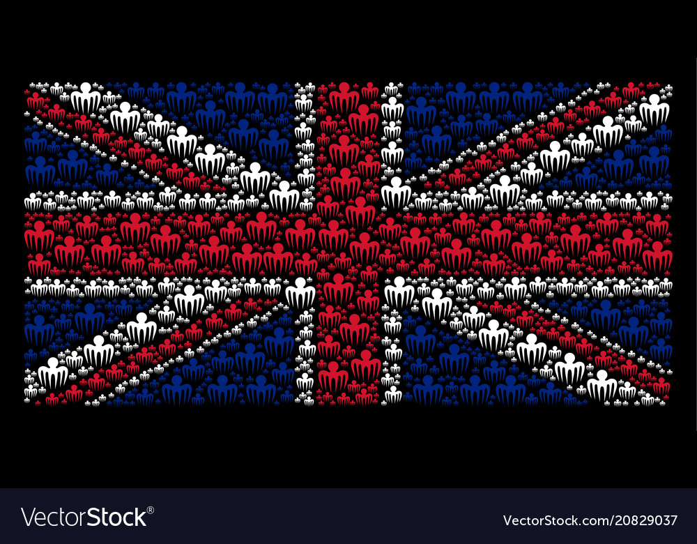 Britische Flagge Mosaik von Spectre octopus Items vector image Britische Flagge Mosaik von Spectre octopus Items