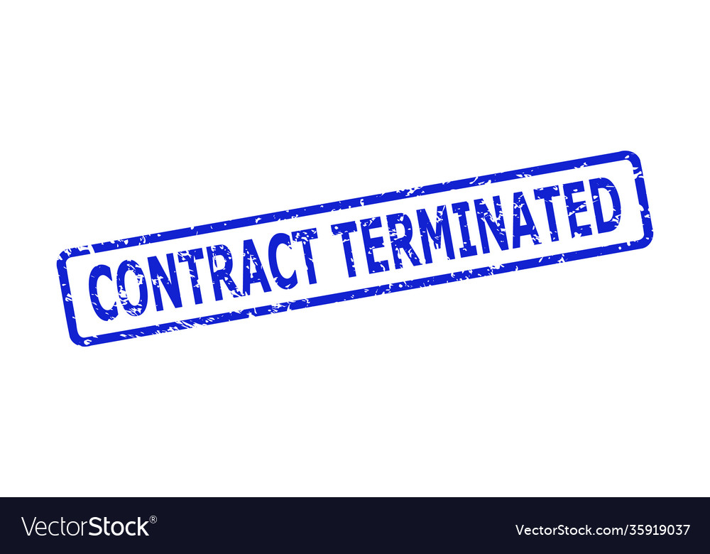 Contract terminated stamp with corroded texture
