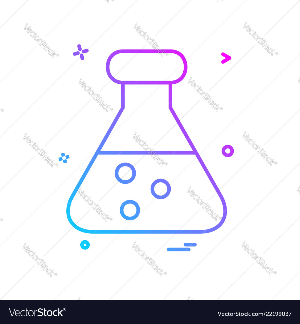 Flask icon design Vector Image Flask icon design