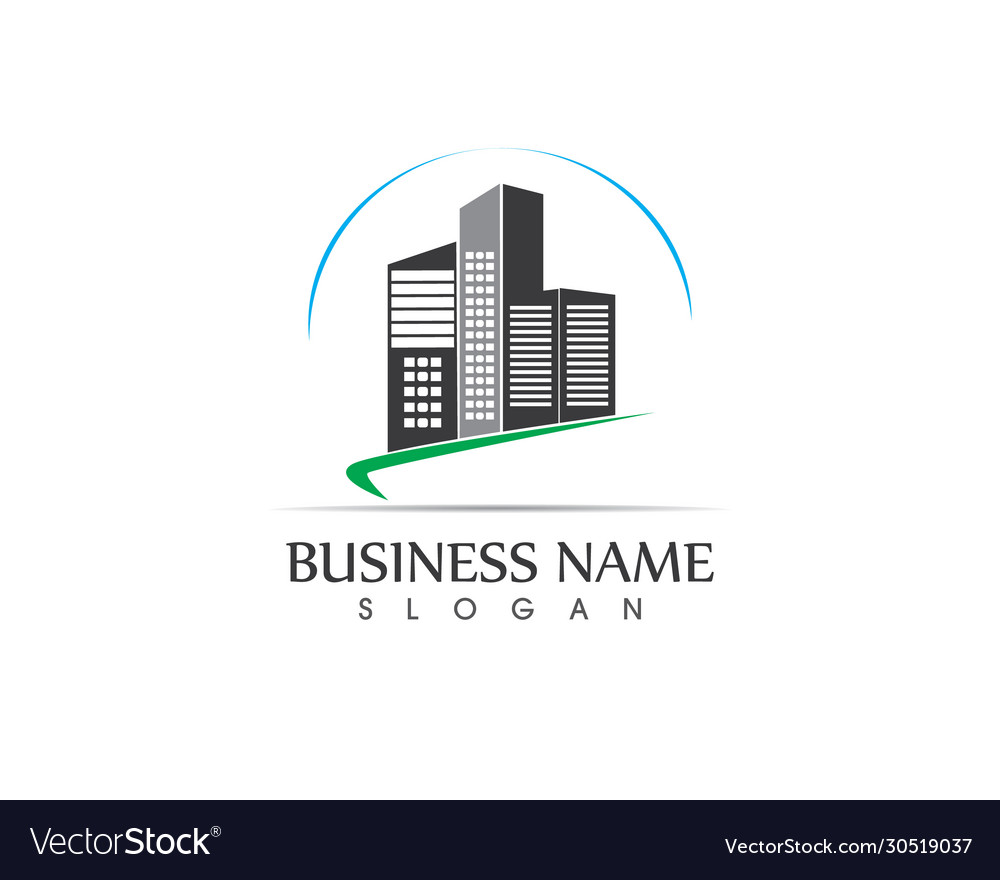 Property and construction logo design Royalty Free Vector