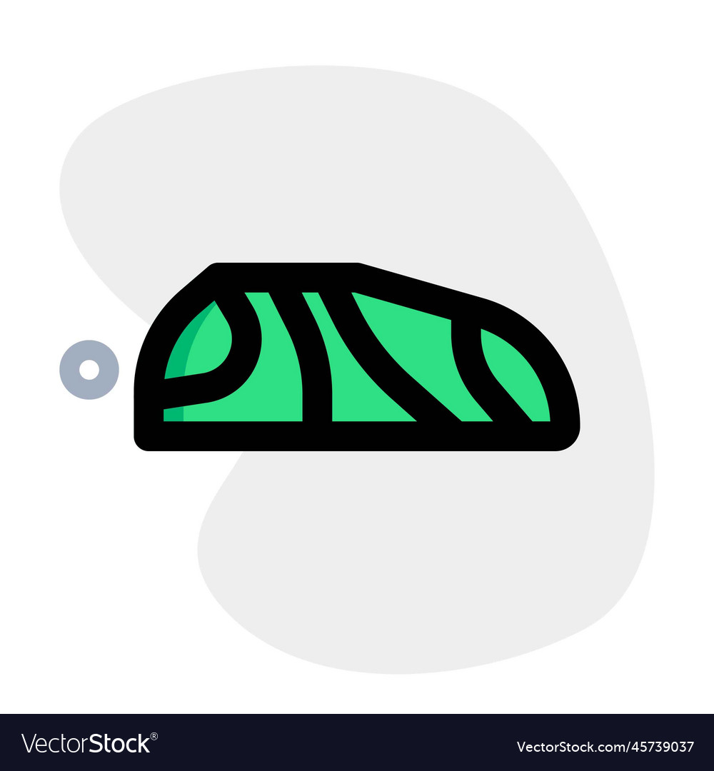 Roasted salmon steak served as appetizer Vector Image