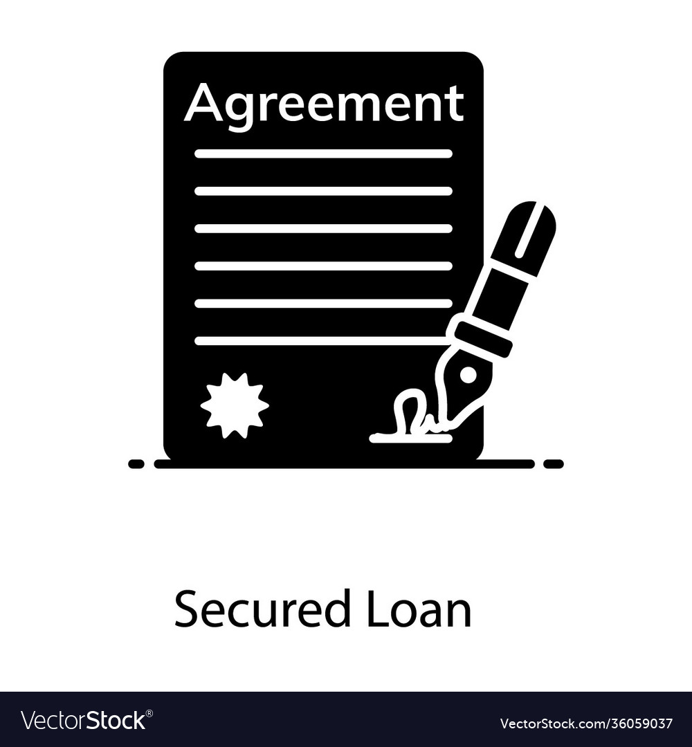 Secured loan Royalty Free Vector Image - VectorStock