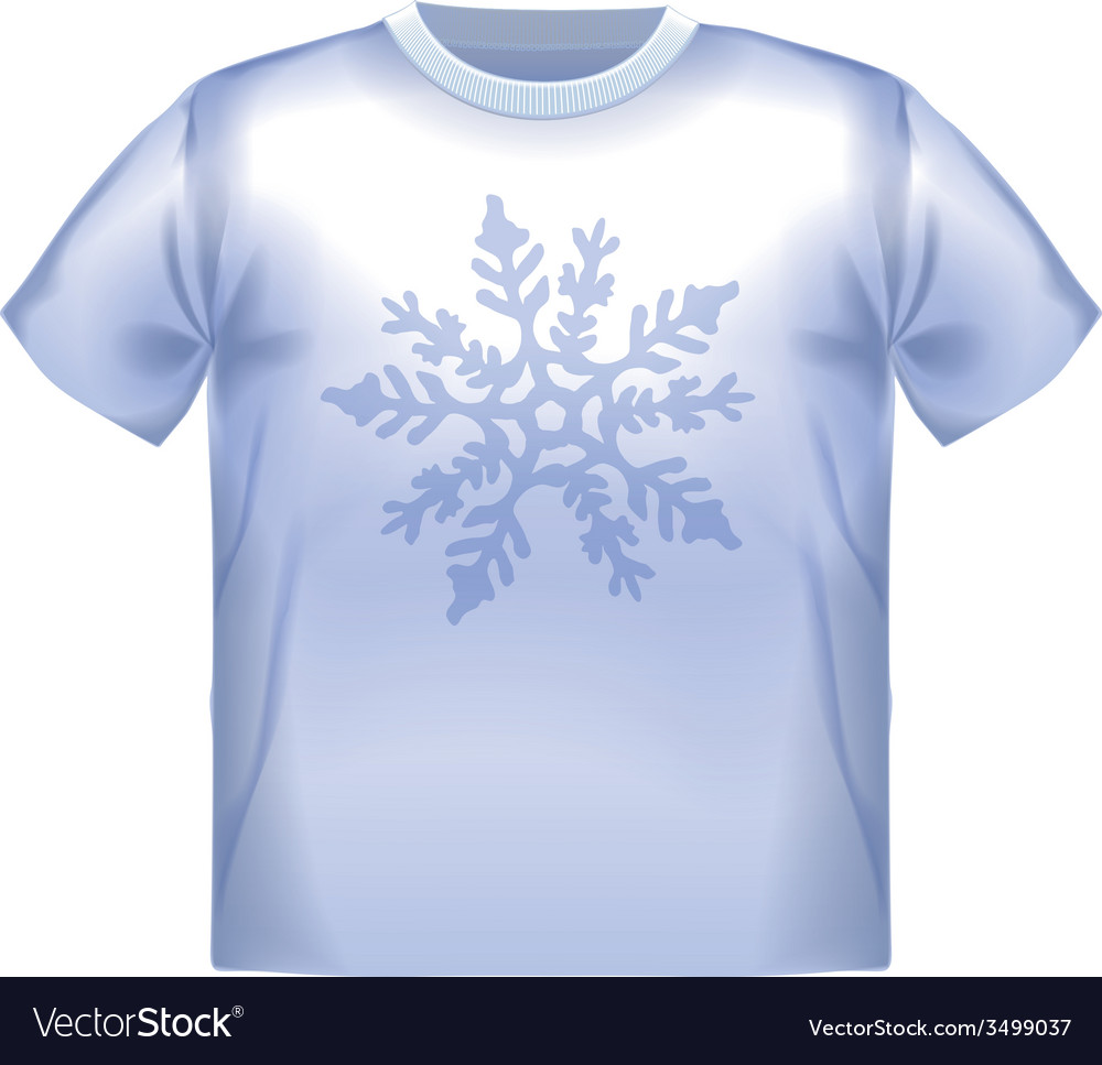 T-shirt snowflake isolated clothing white clothes