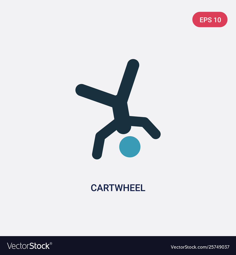 Zwei Farbkarrenrad-Ikone vom Sportkonzept