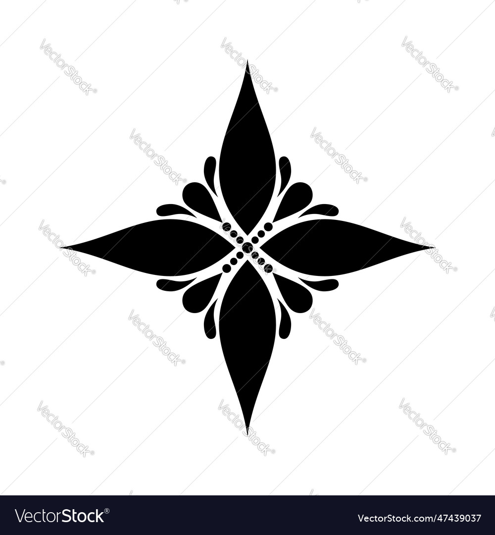 Vintage design element in paisley style
