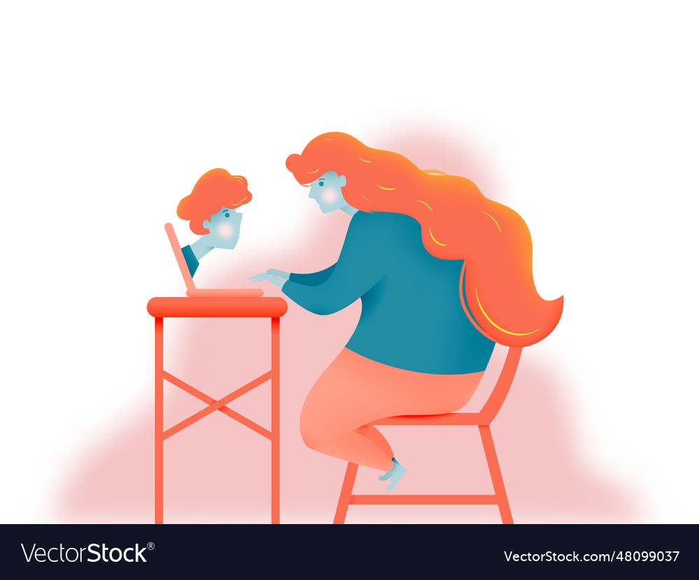 woman-with-laptop-for-work-from-home-royalty-free-vector