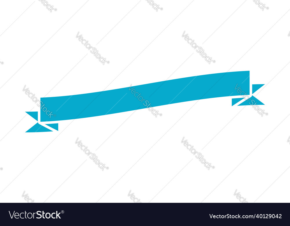 Banner ribbon horizontal shape design element Vector Image Banner ribbon horizontal shape design element