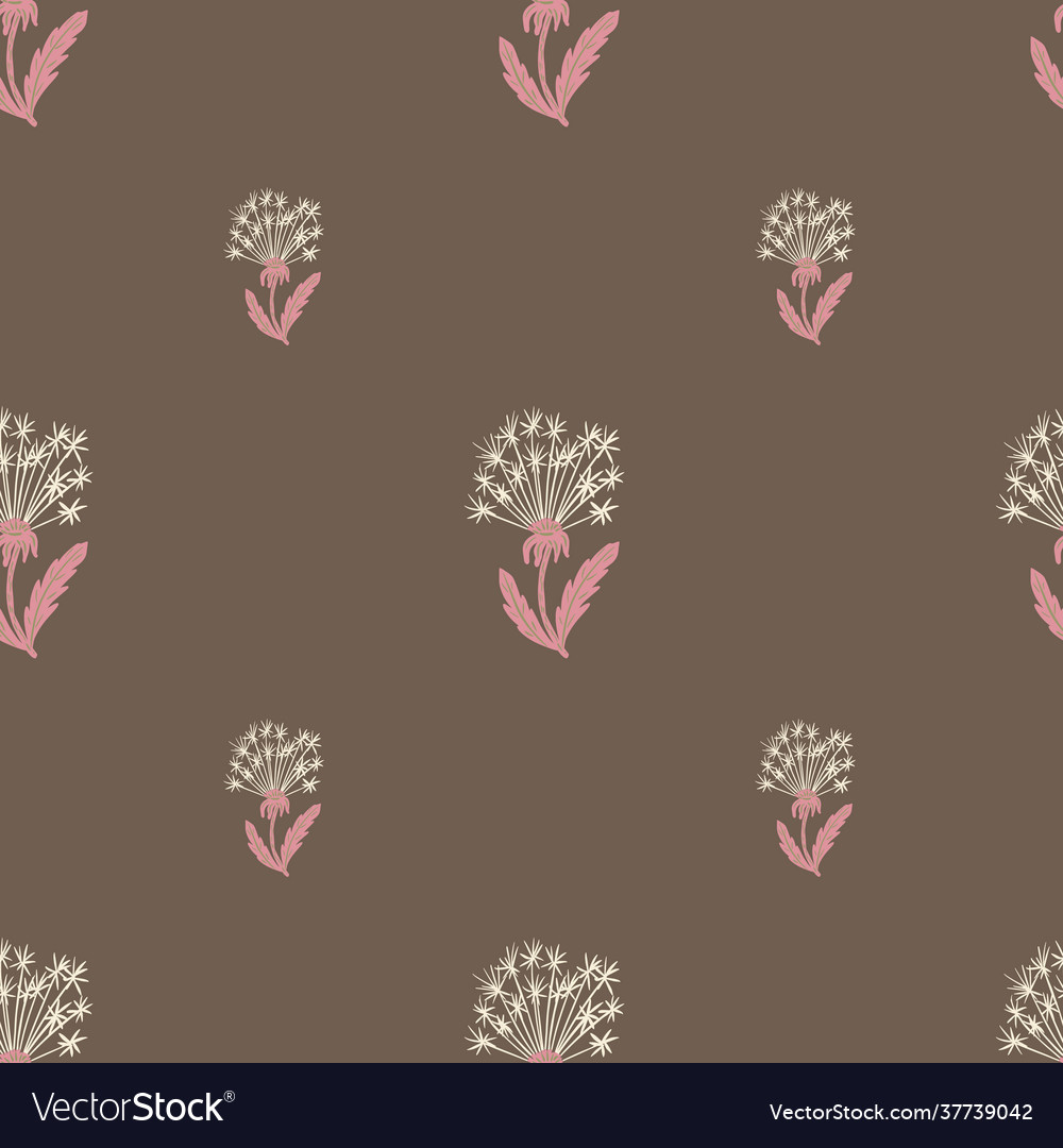 Blossom botany seamless pattern with abstract vector image Blossom botany seamless pattern with abstract