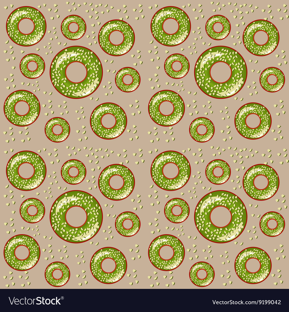 Color seamless pattern with donuts