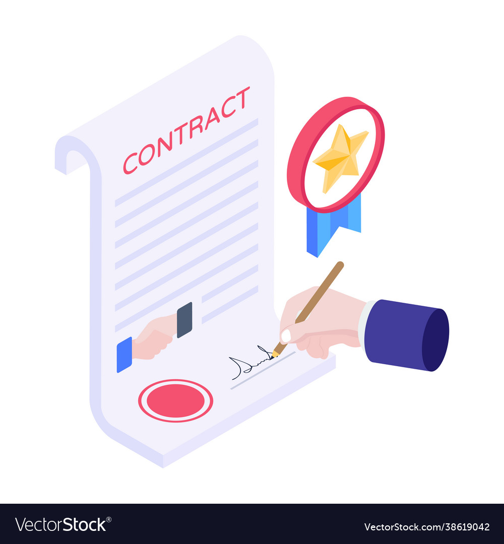 Contract Royalty Free Vector Image - VectorStock