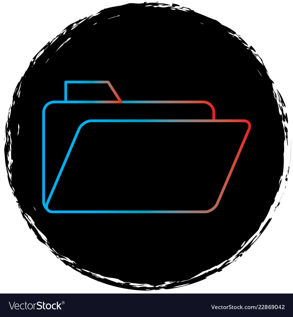 Folder icon in creative design with elements