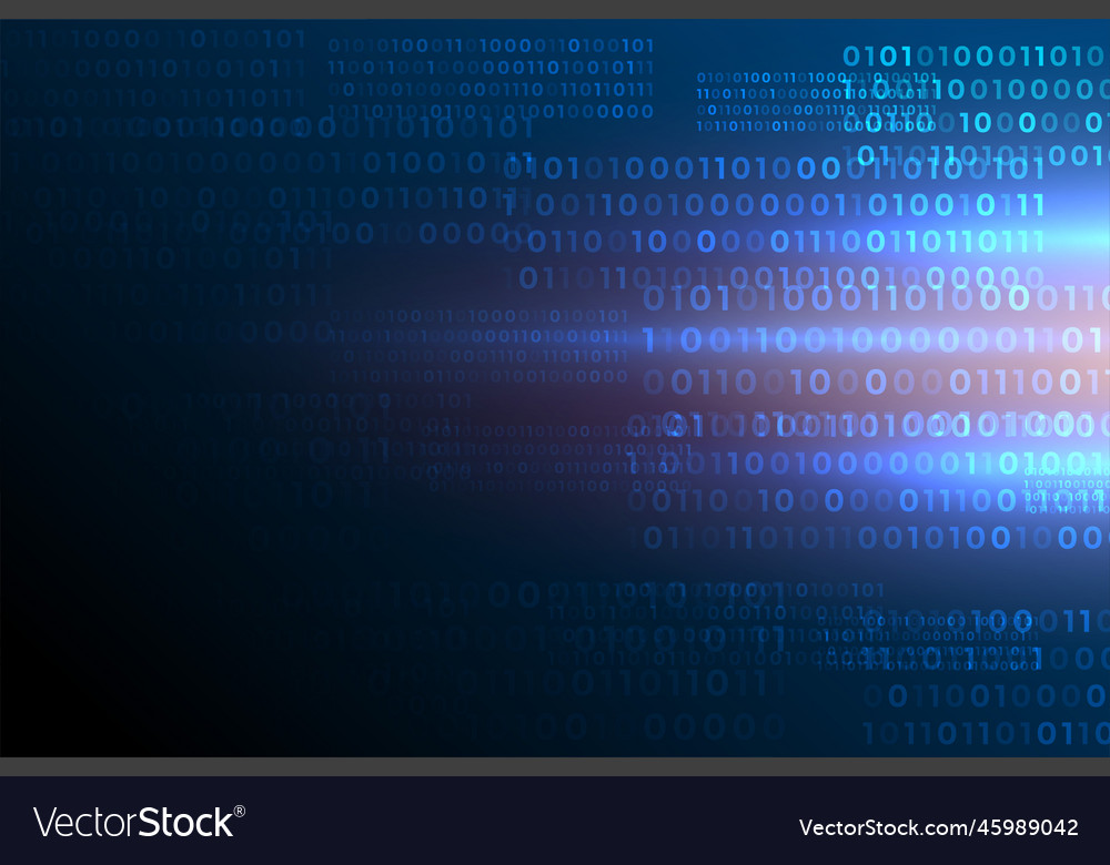 Futuristic binary code numbers digital data