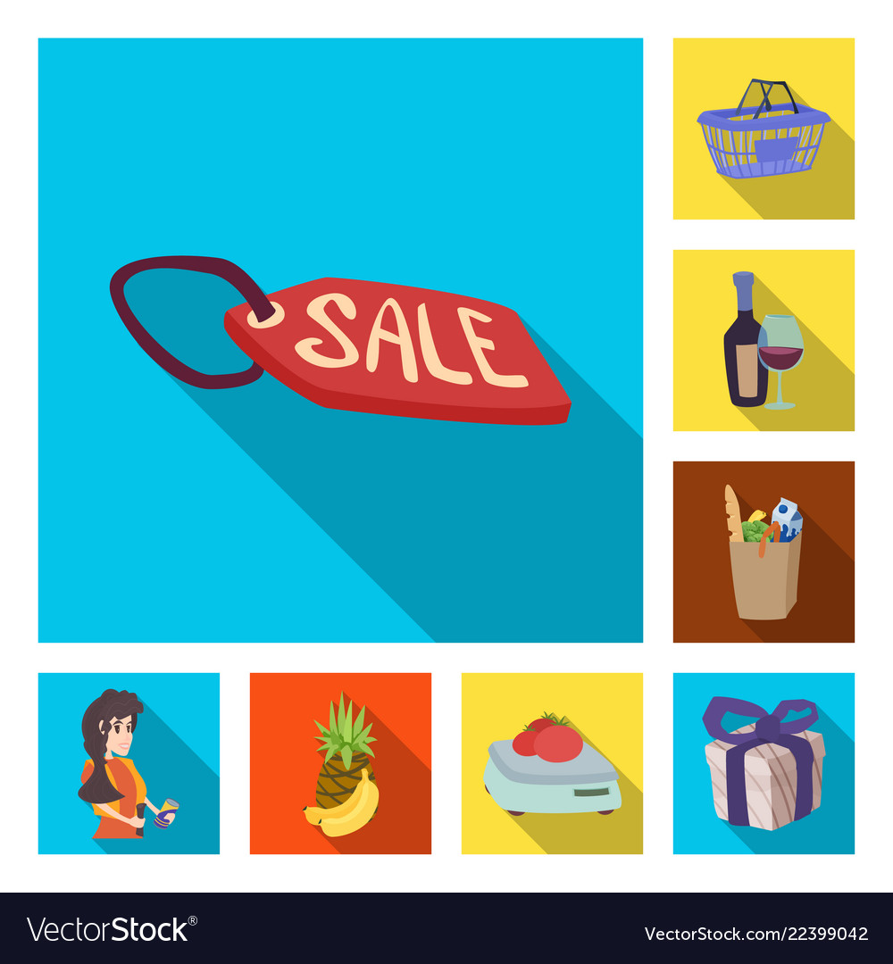 Isolated object of food and drink sign collection Vector Image Isolated object of food and drink sign collection