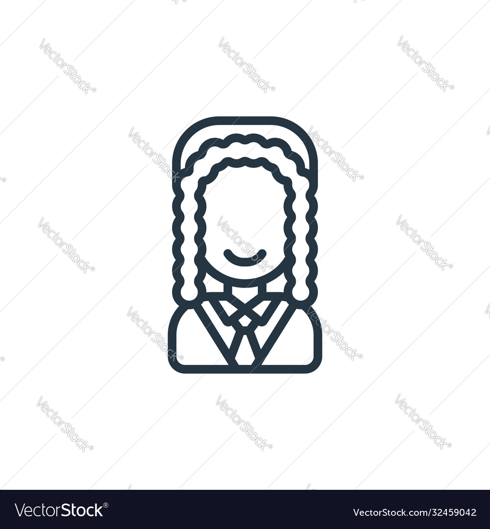 Judge icon editable stroke linear