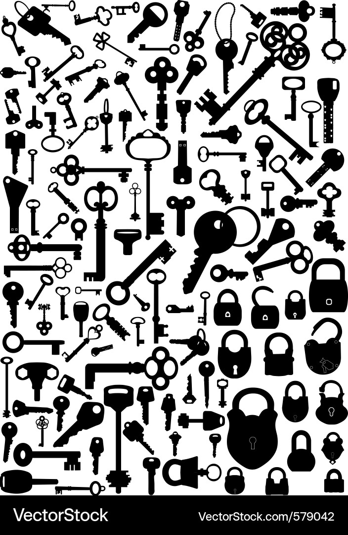 Keys and padlocks Royalty Free Vector Image - VectorStock