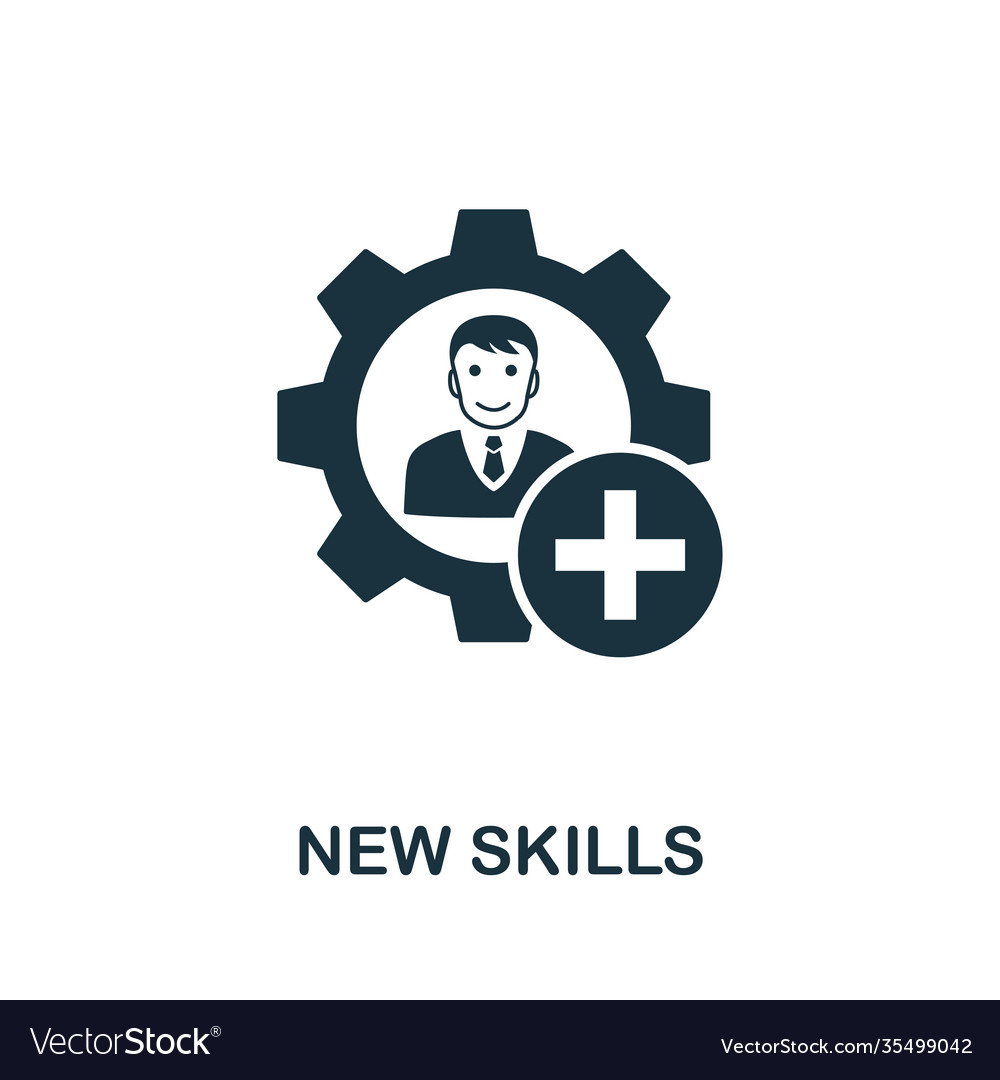 New skills icon symbol creative sign from Vector Image