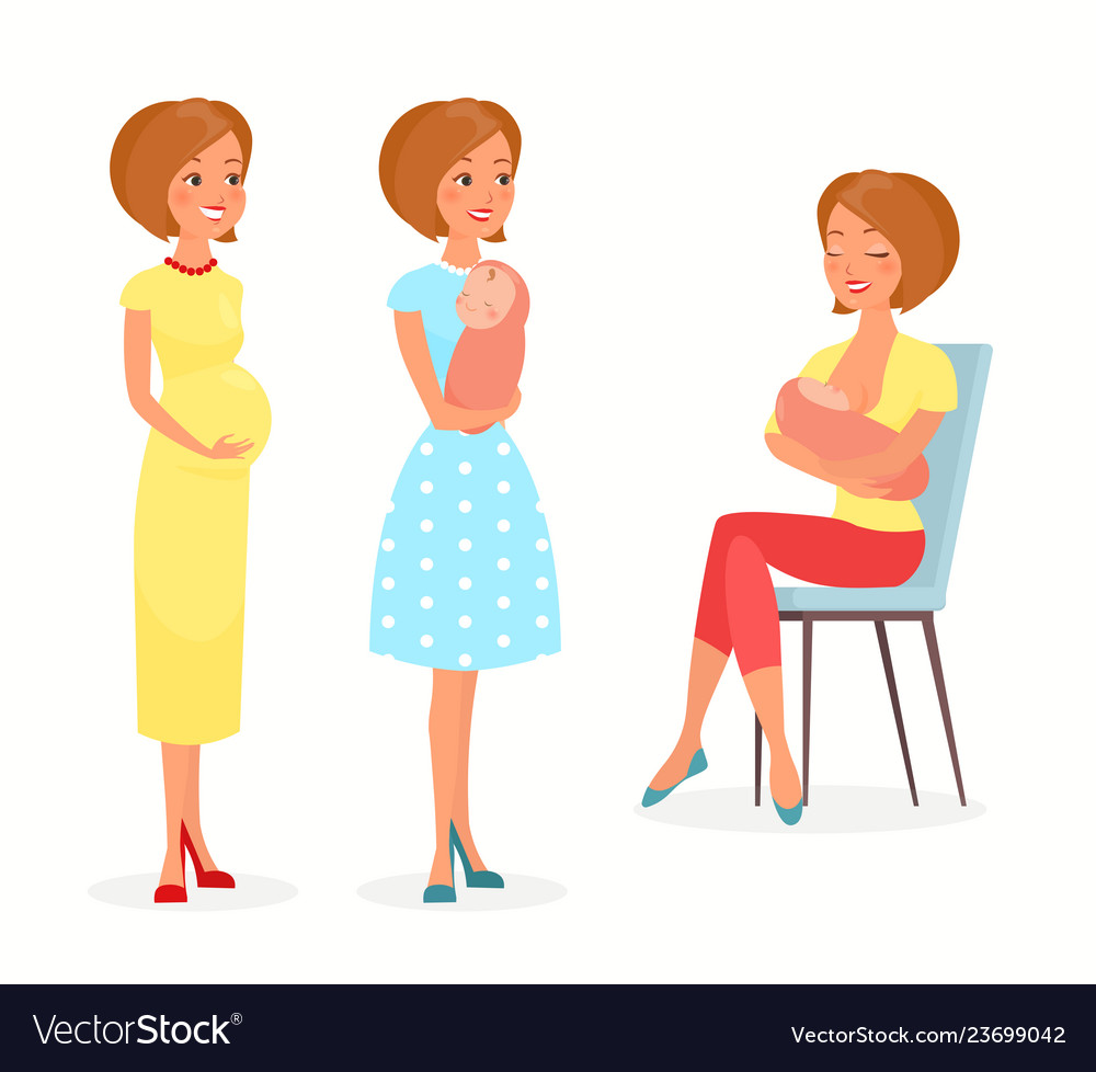 Pregnant woman woman Royalty Free Vector Image