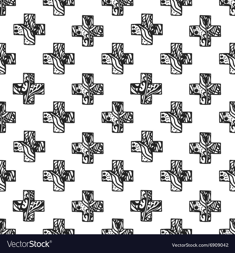 Scandinavian minimal style cross pattern