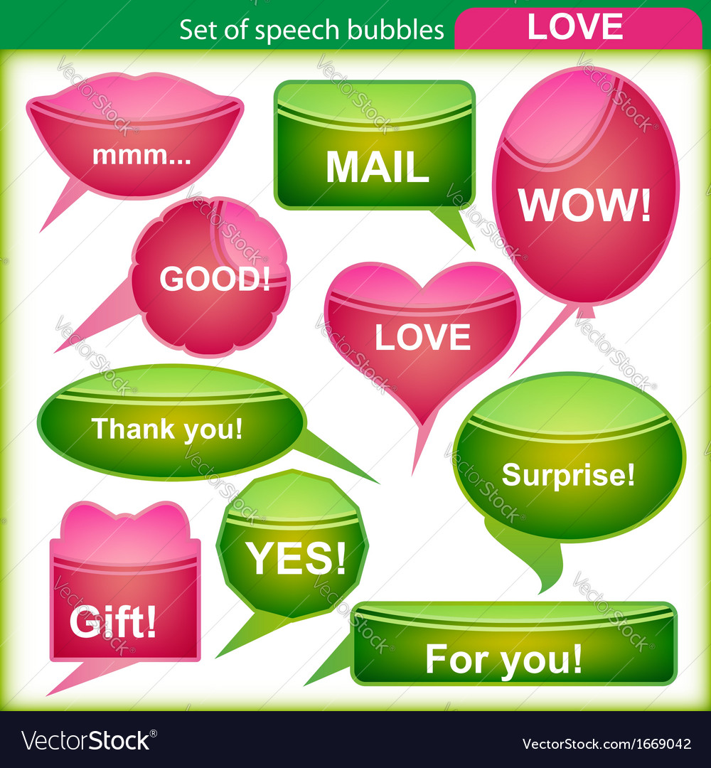 Set of speech bubbles