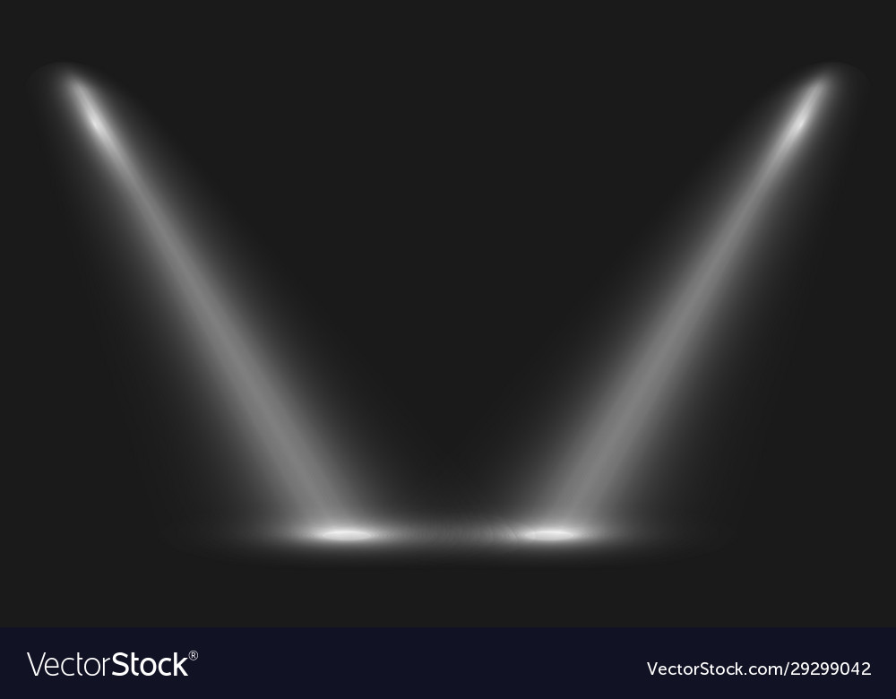 Spotlight on black background Royalty Free Vector Image