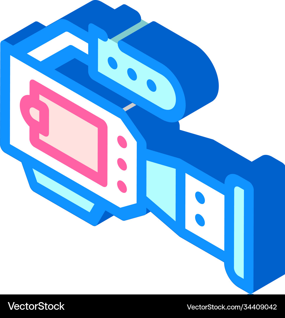 Video camera isometric icon Royalty Free Vector Image