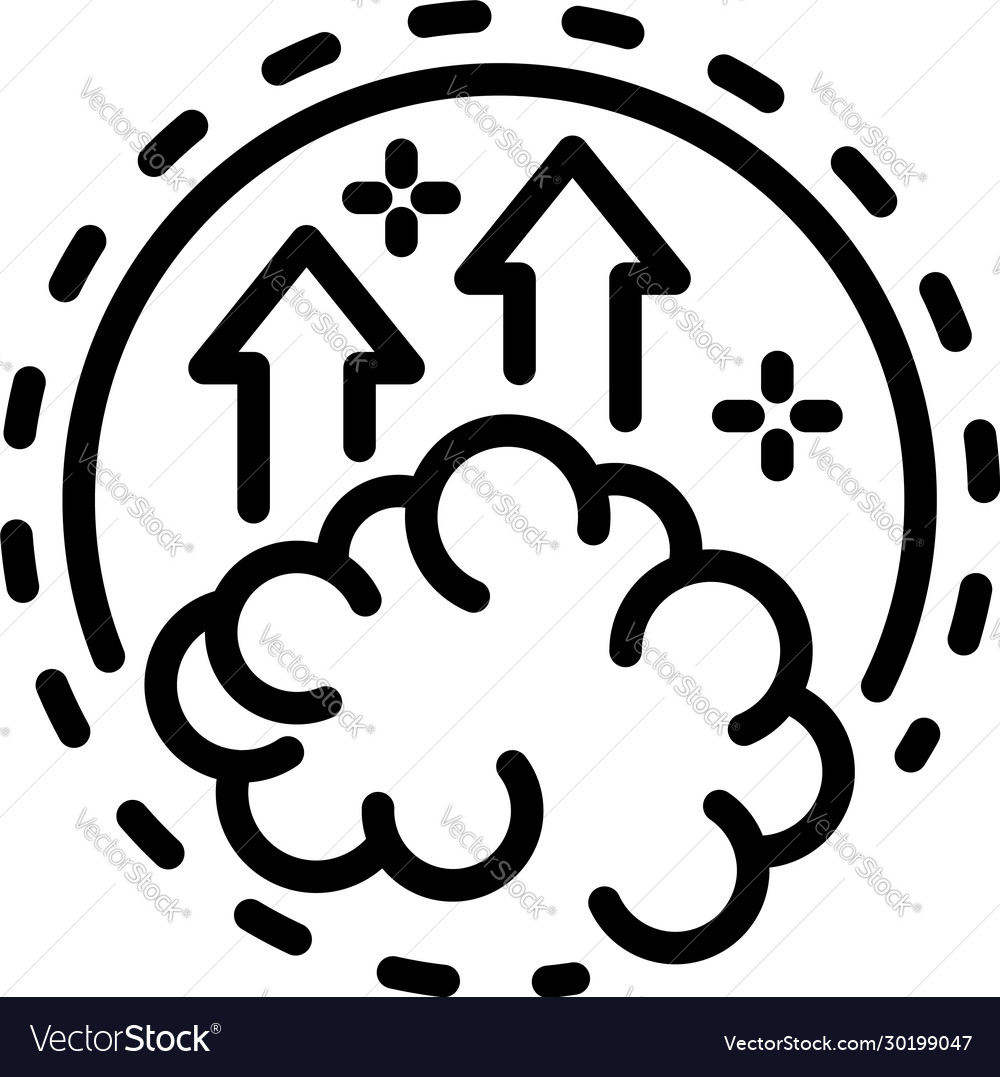 Brain progress skill icon outline style Royalty Free Vector