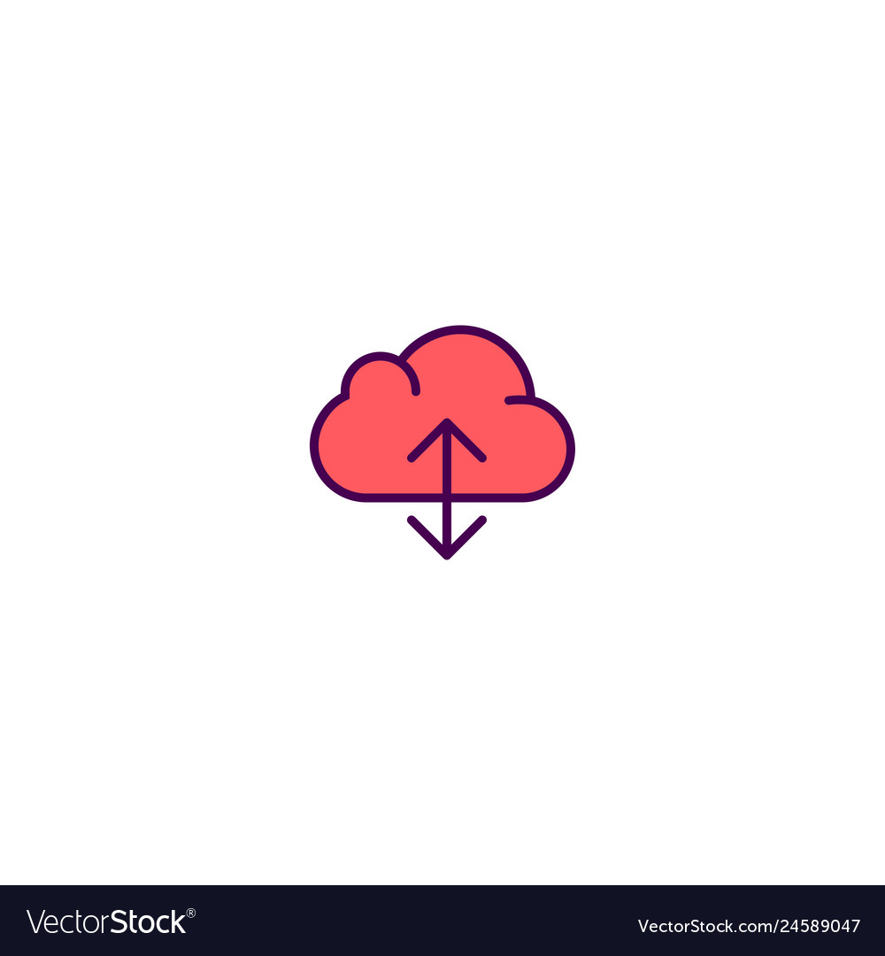 Cloud computing icon design essential vector image Cloud computing icon design essential