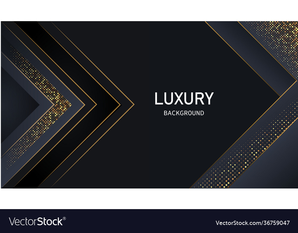 Dark abstract background with black overlap layers vector image Dark abstract background with black overlap layers