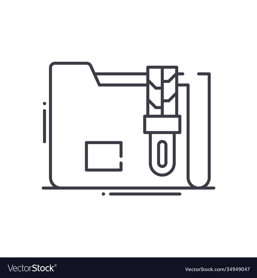 Data compression icon linear isolated