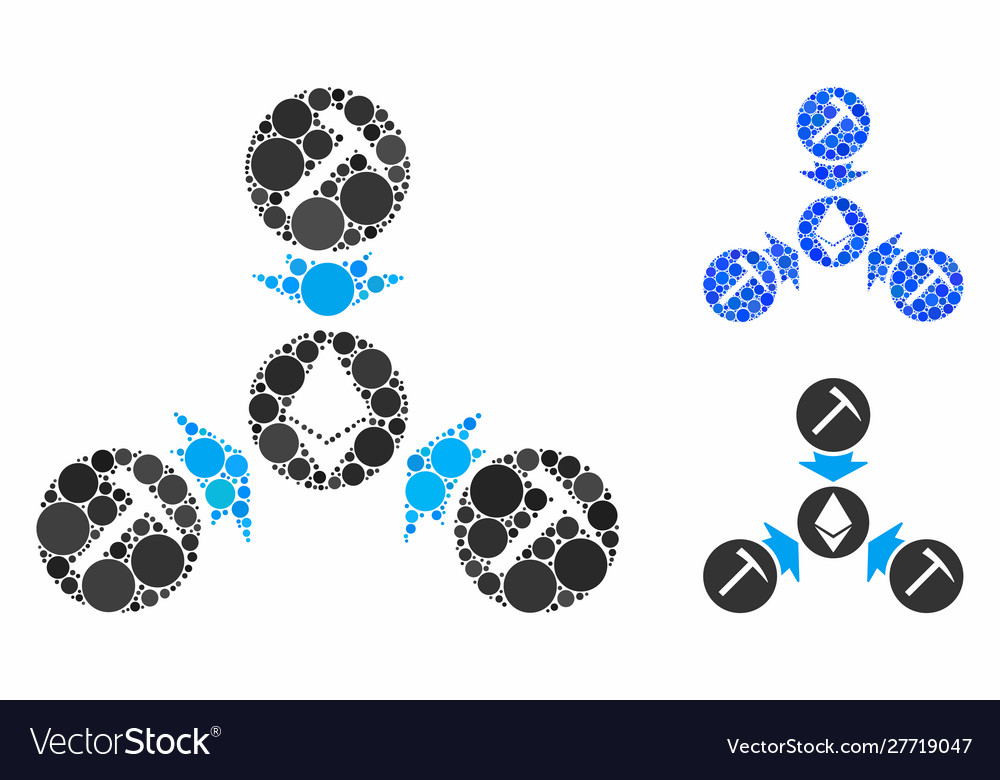 Ethereum mining pool composition icon circle vector image Ethereum mining pool composition icon circle