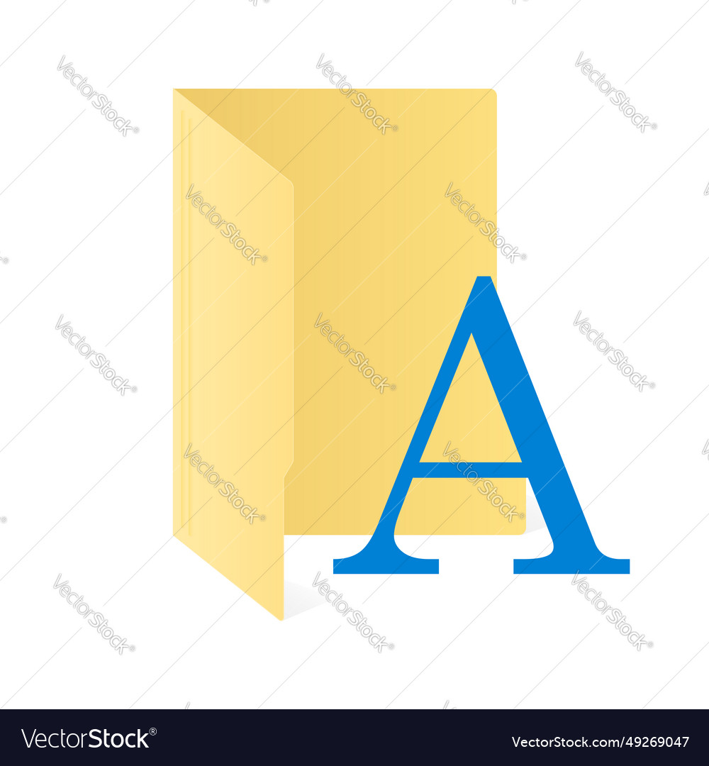 File computer folder icon isolated on white vector image File computer folder icon isolated on white